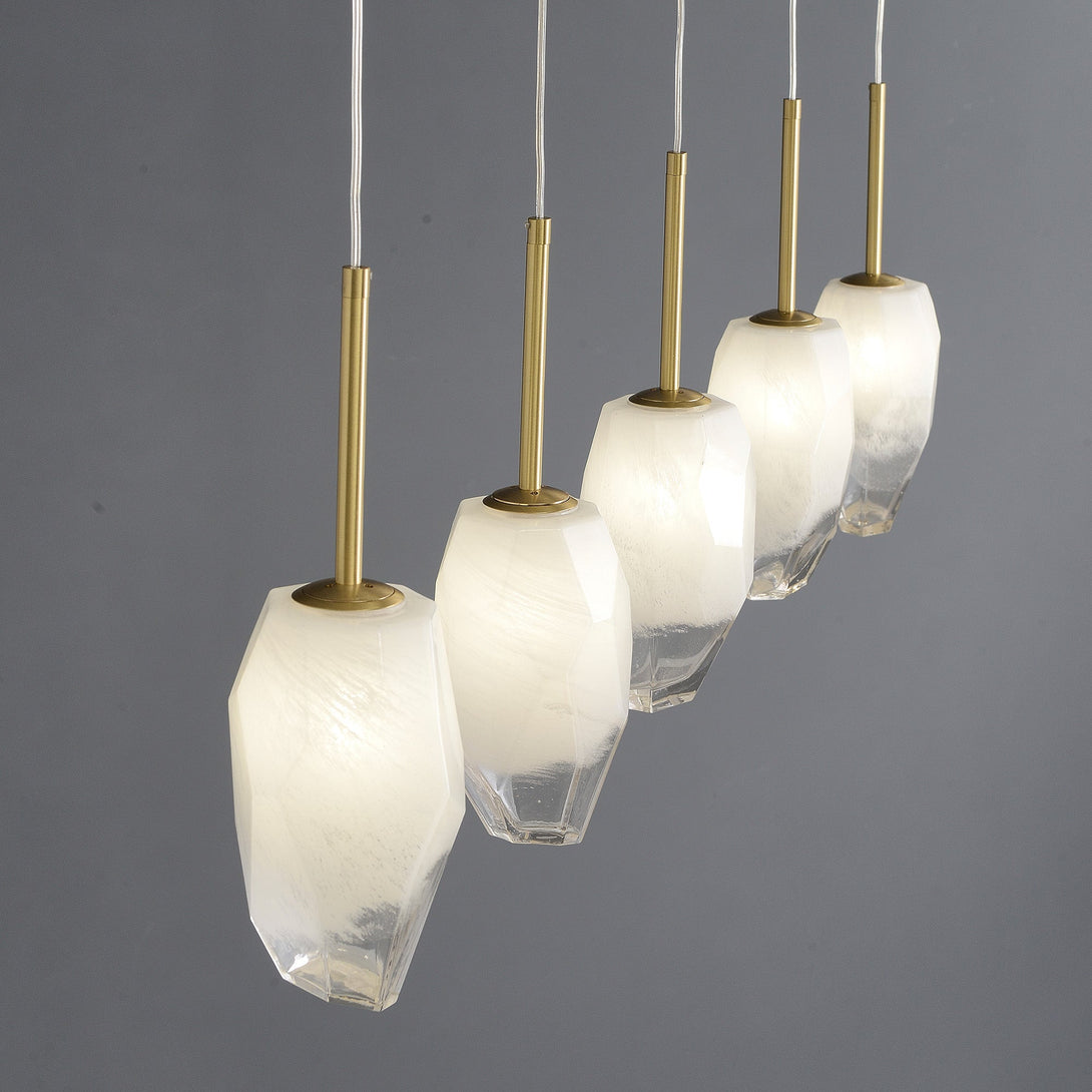 Lily Line glass chandelier 5 Lights