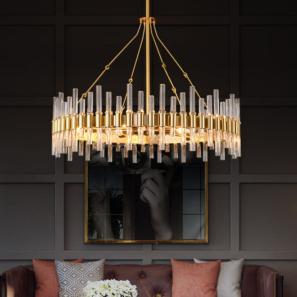 Brass Glass Chandelier Lighting