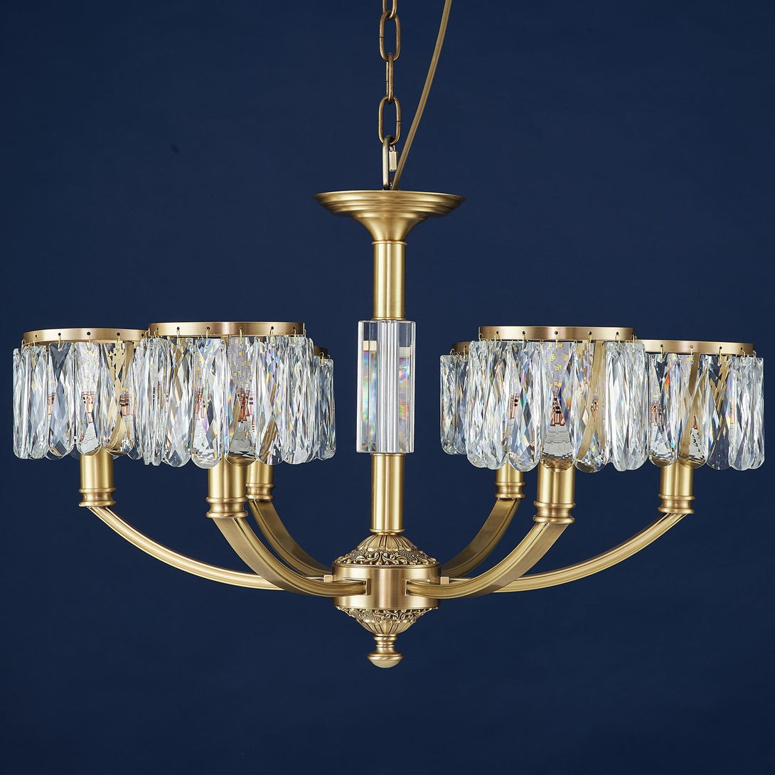 Light luxury all copper chandelier