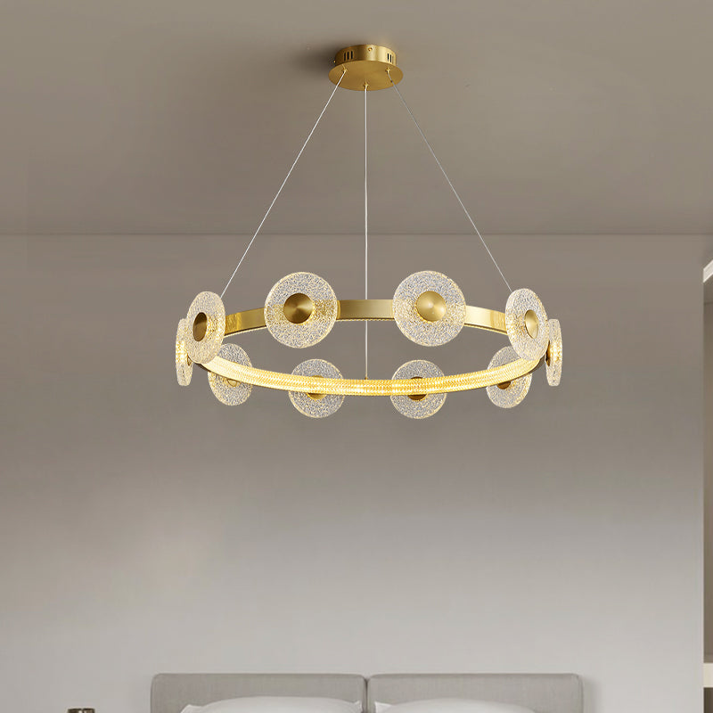 Modern Creative simple disc brass chandelier