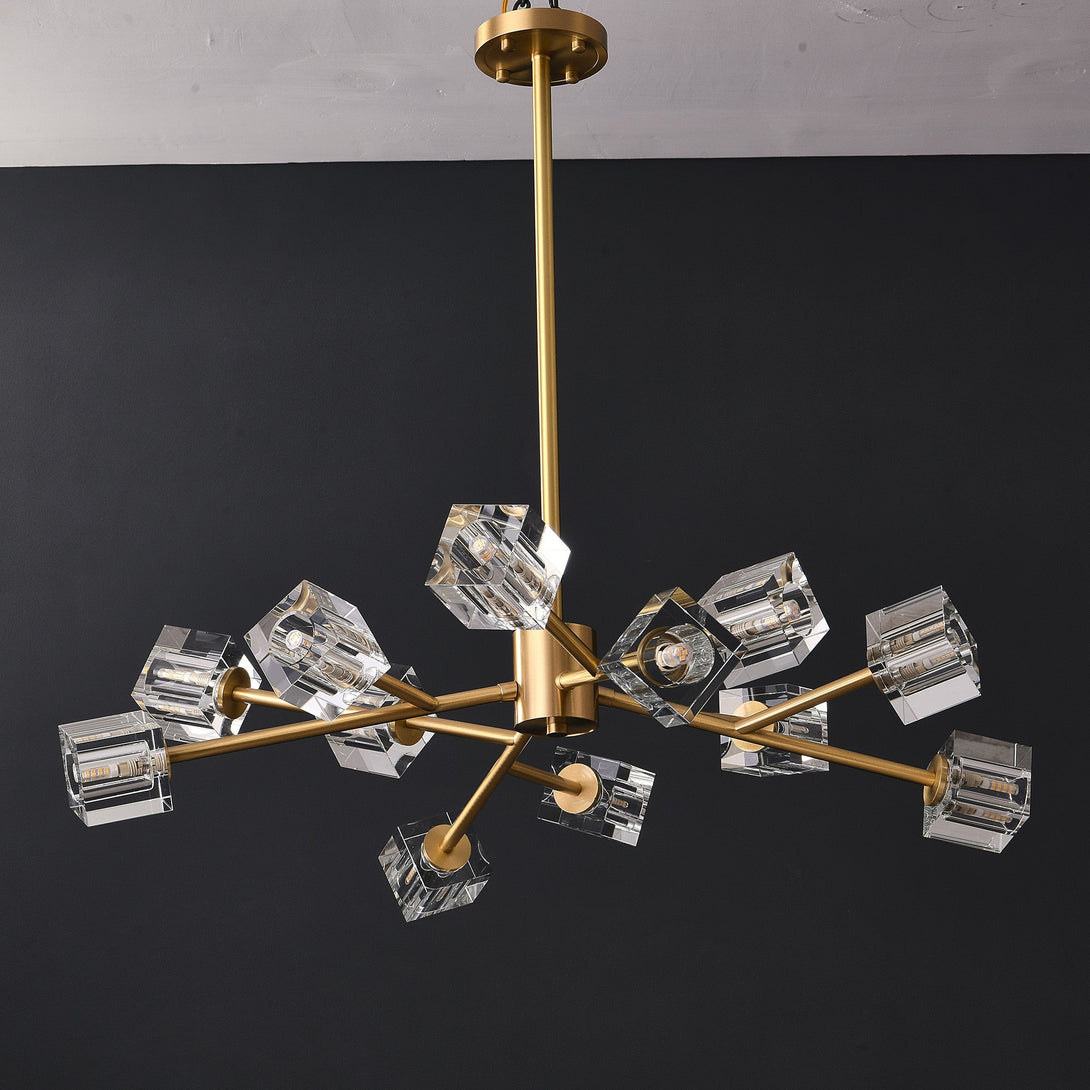 Cube Crystal Chandelier 12 Lights