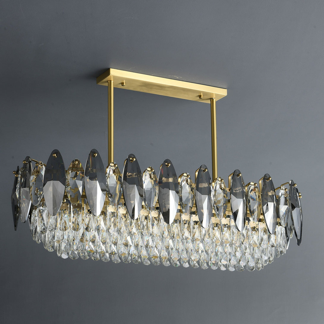 Industrial Long Luxury Clear Crystal Chandelier