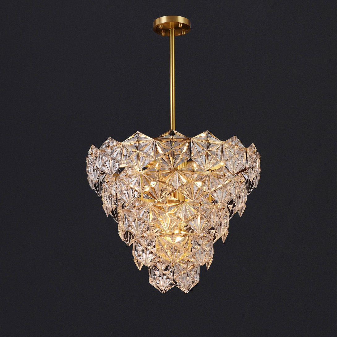 Diamond Mordern style Brass crystal glass chandelier