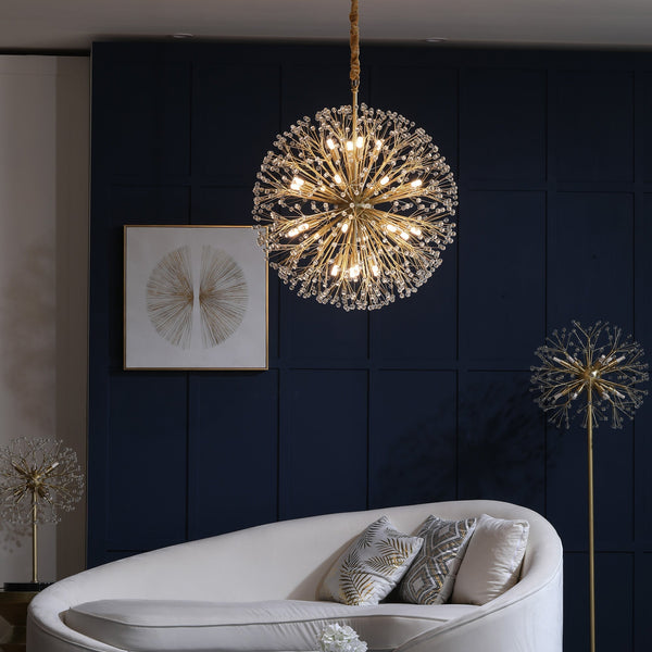 Fashion Modern Gypsophila Full Copper Chandelier