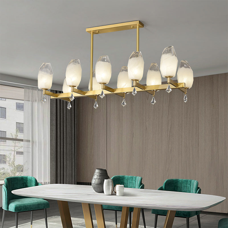 Liya pendant glass chandelier 10 Lights