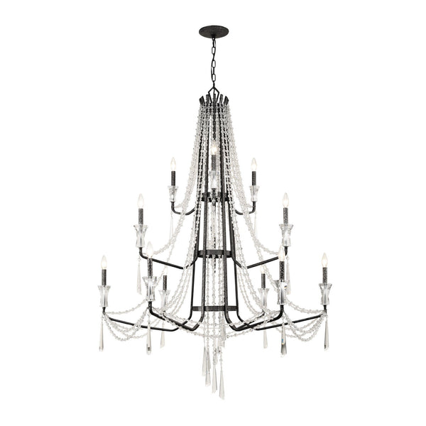 Baylor  12 Light Chandelier In Onyx