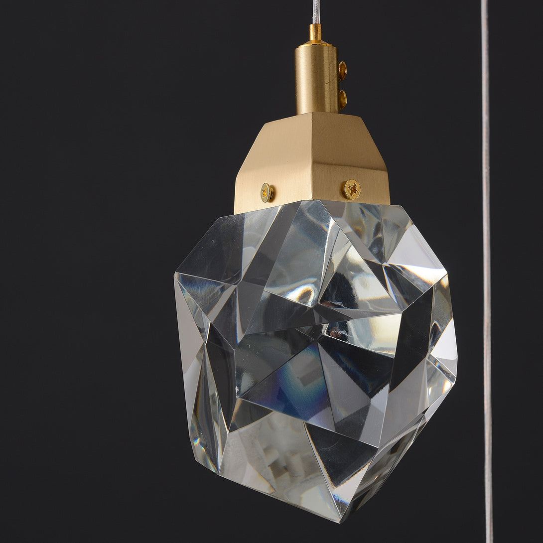 Round Polygonal Chandelier 3 Lights