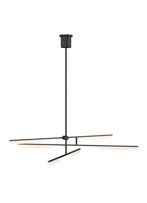 Modern Klee LED Chandelier In Nightshade Black