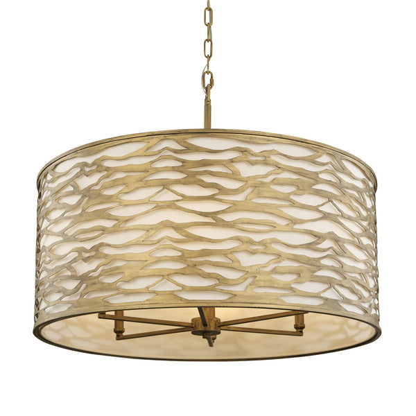 Kara  Six Light Pendant In Havana Gold