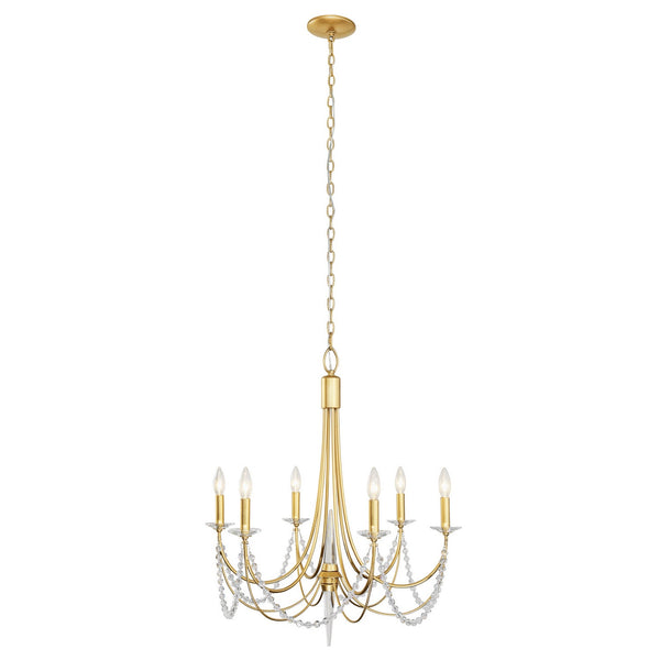 Vance  Six Light Chandelier In French Gold