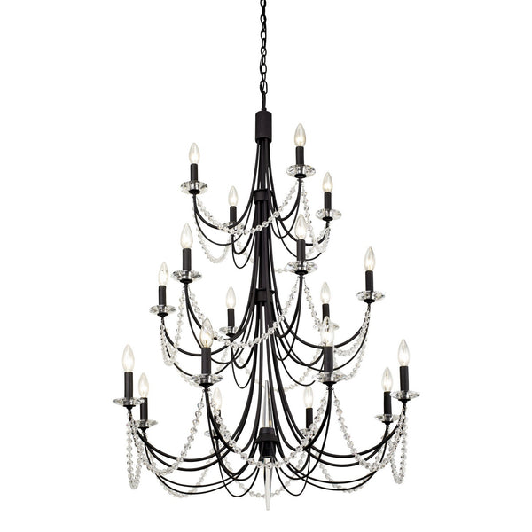 Vance  18 Light Chandelier In Carbon Black