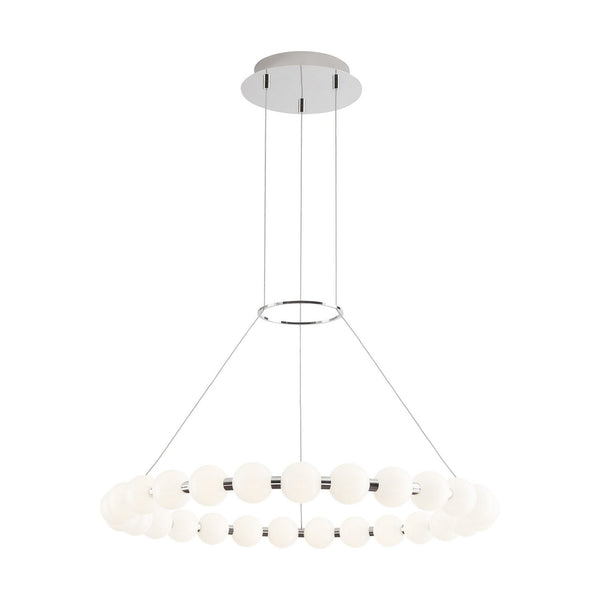 Modern Orbet LED Chandelier In Polished Nickel