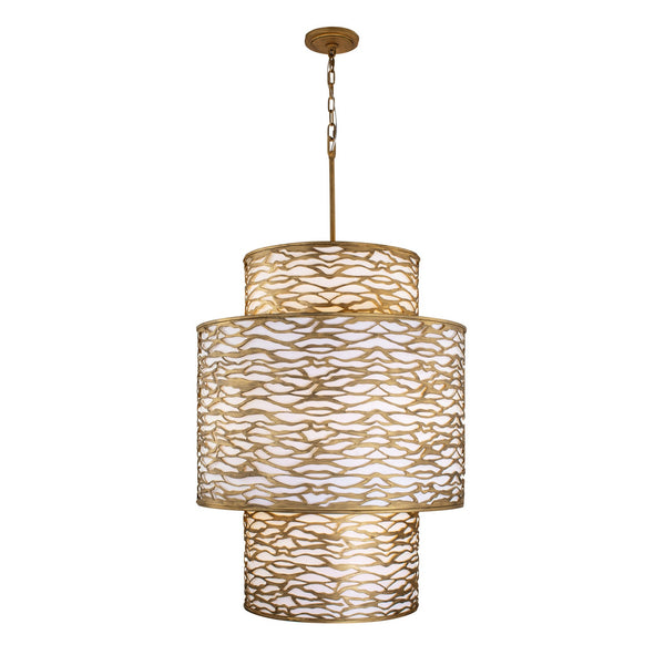 Kara  16 Light Foyer Pendant In Havana Gold