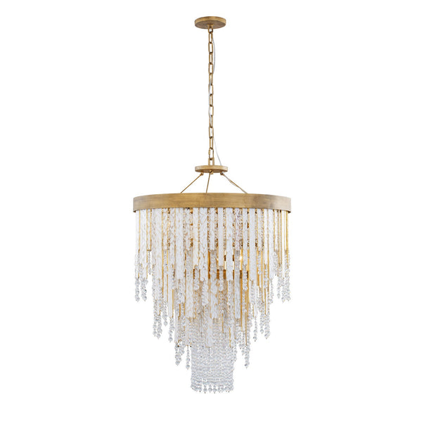 Varaluz Lafayette Seven Light Chandelier In Havana Gold