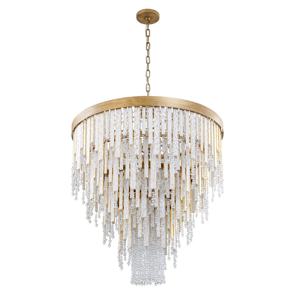 Varaluz Lafayette 13 Light Chandelier In Havana Gold