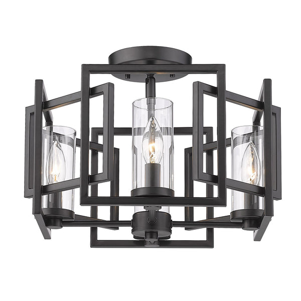 Marco BLK Four Light Flush Mount