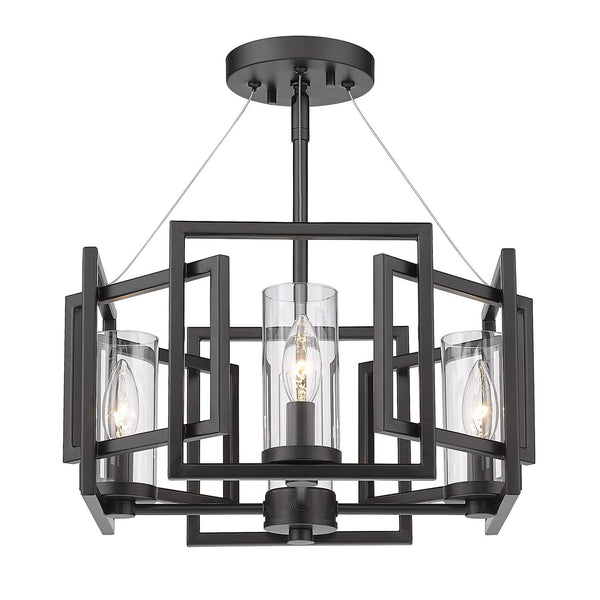 Marco BLK Four Light Semi-Flush Mount