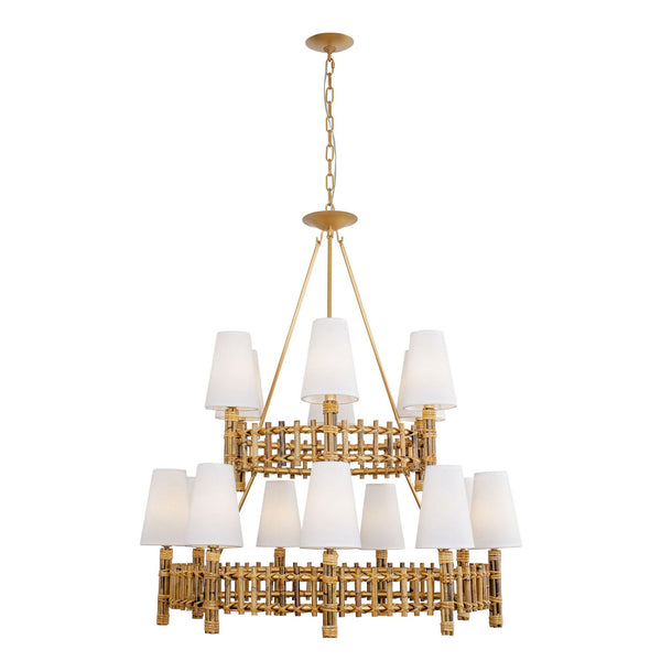 Varaluz Nevis 15 Light Chandelier In French Gold