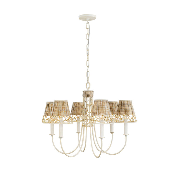 Varaluz Cayman Six Light Chandelier In Country White