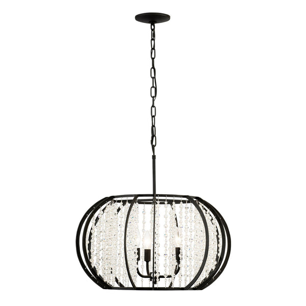 Varaluz Caesar Three Light Pendant In Carbon