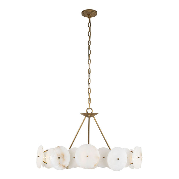 Varaluz Cosmos Six Light Chandelier In Havana Gold