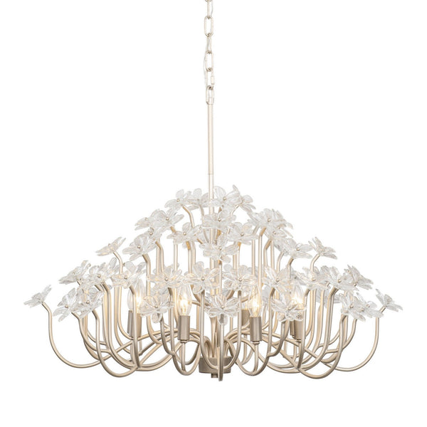 Logan Wildflower Eight Light Chandelier In Gold Dust/Artifact