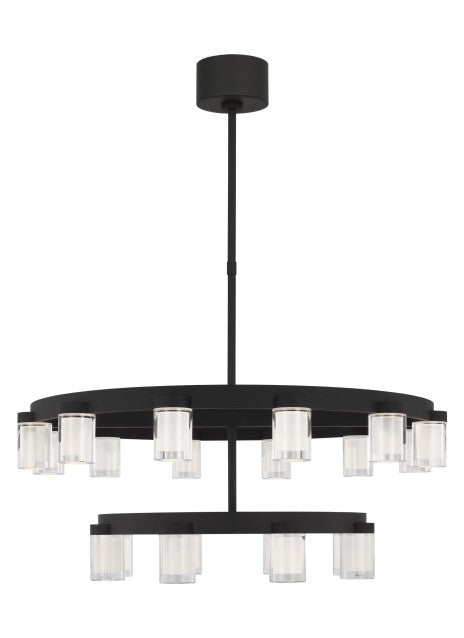 Ella LED Chandelier In Nightshade Black 32"