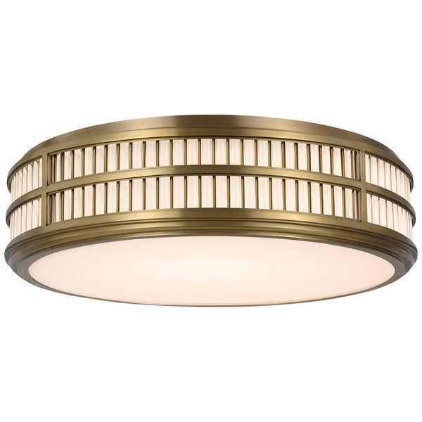 Ralph Lauren Perren LED Flush Mount In Natural Brass and Glass Rods