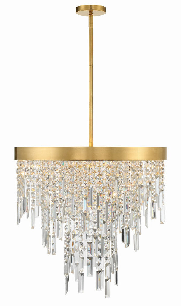 Crystorama Winfield Six Light Chandelier In Antique Gold