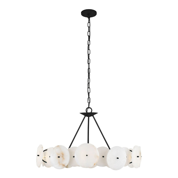 Varaluz Cosmos Six Light Chandelier In Matte Black