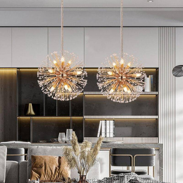 Venera Crystal Globe Satellite Chandelier