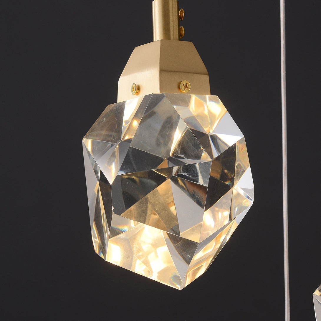 Round Polygonal Chandelier 3 Lights