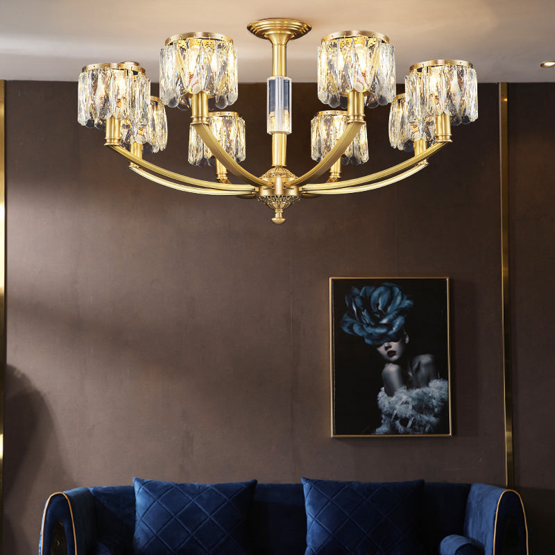 Light luxury all copper chandelier