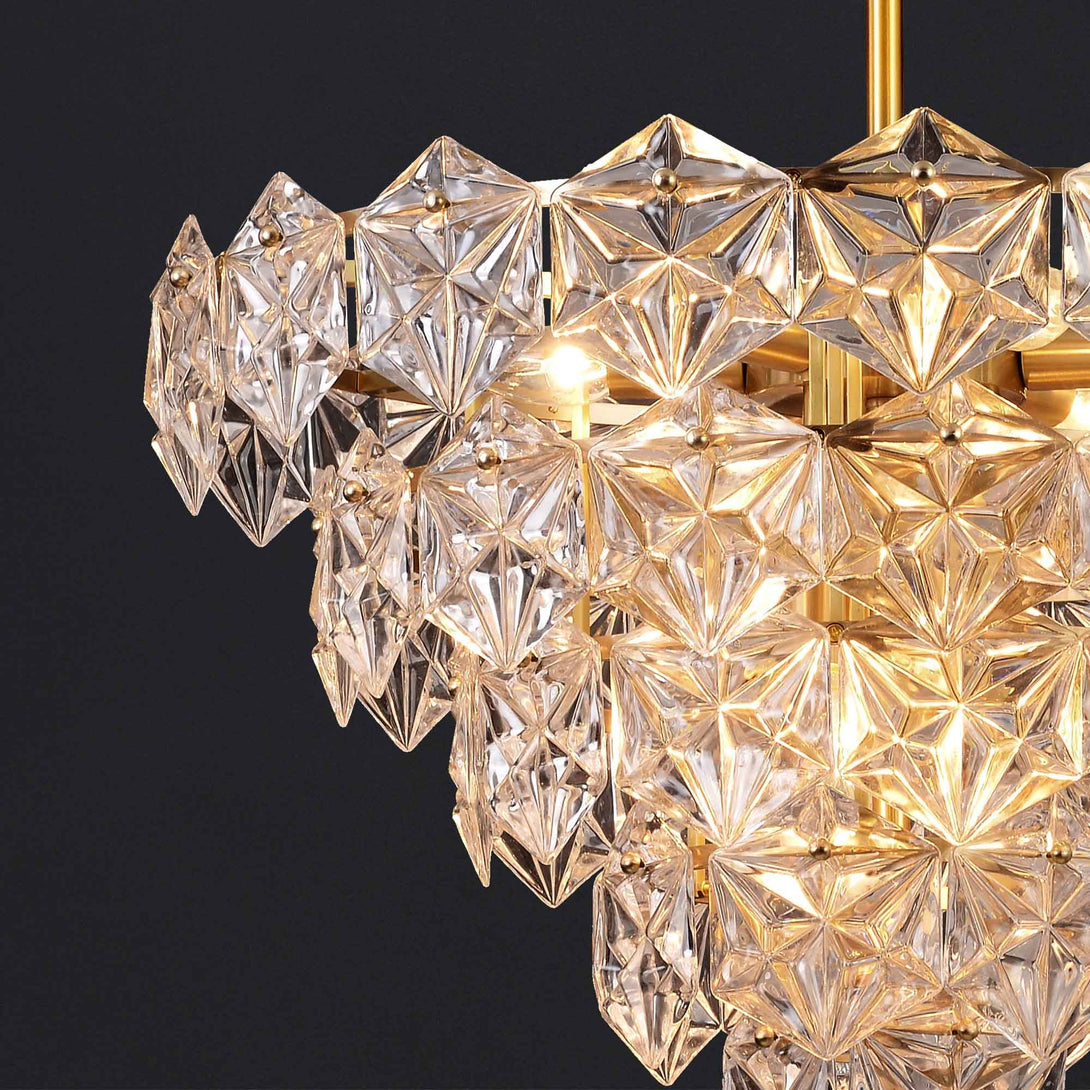 Diamond Mordern style Brass crystal glass chandelier