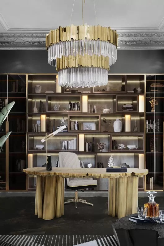  Evan 32-Light Crystal Modern Chandelier