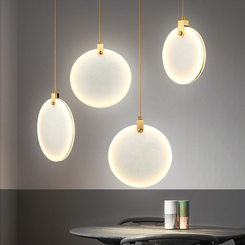 Moonshade Natural Marble Pendant Light