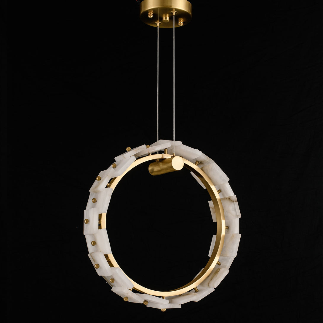 Modern Marble Ring Chandelier