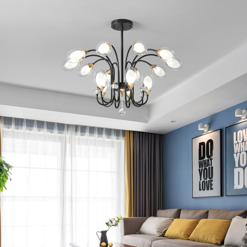 Modern Black and gold  pendant chandelier