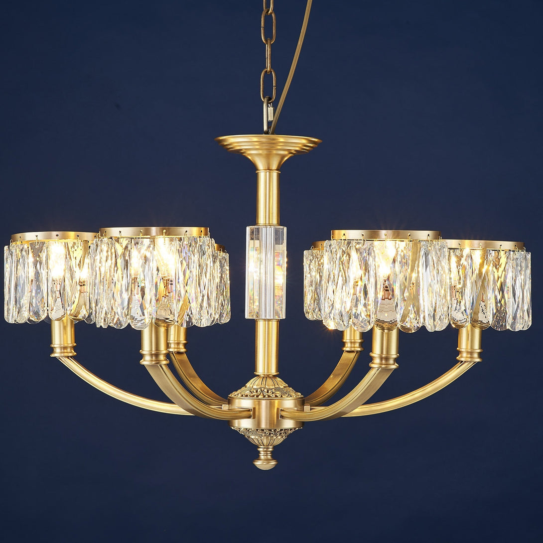 Light luxury all copper chandelier