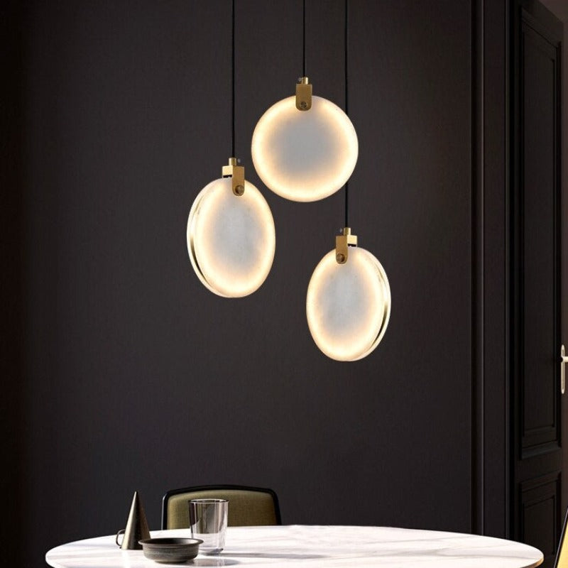 Moonshade Natural Marble Pendant Light