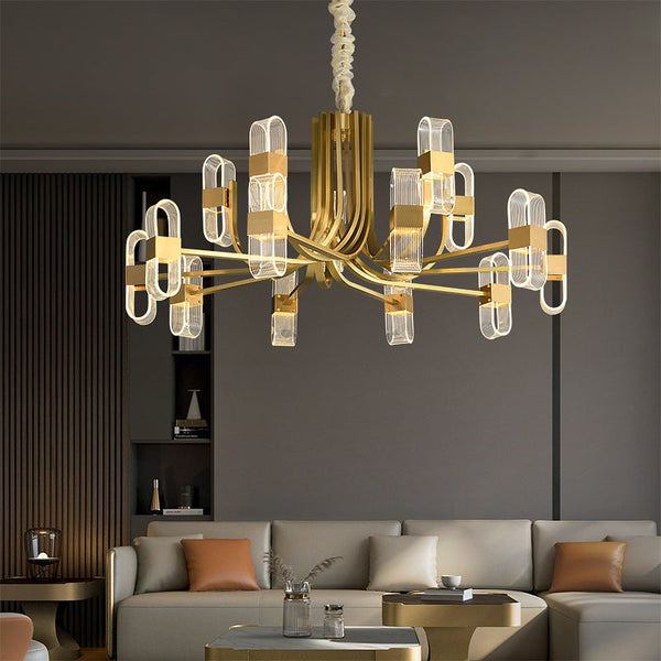 Gold Line 2-Layer Mordern style Chandelier