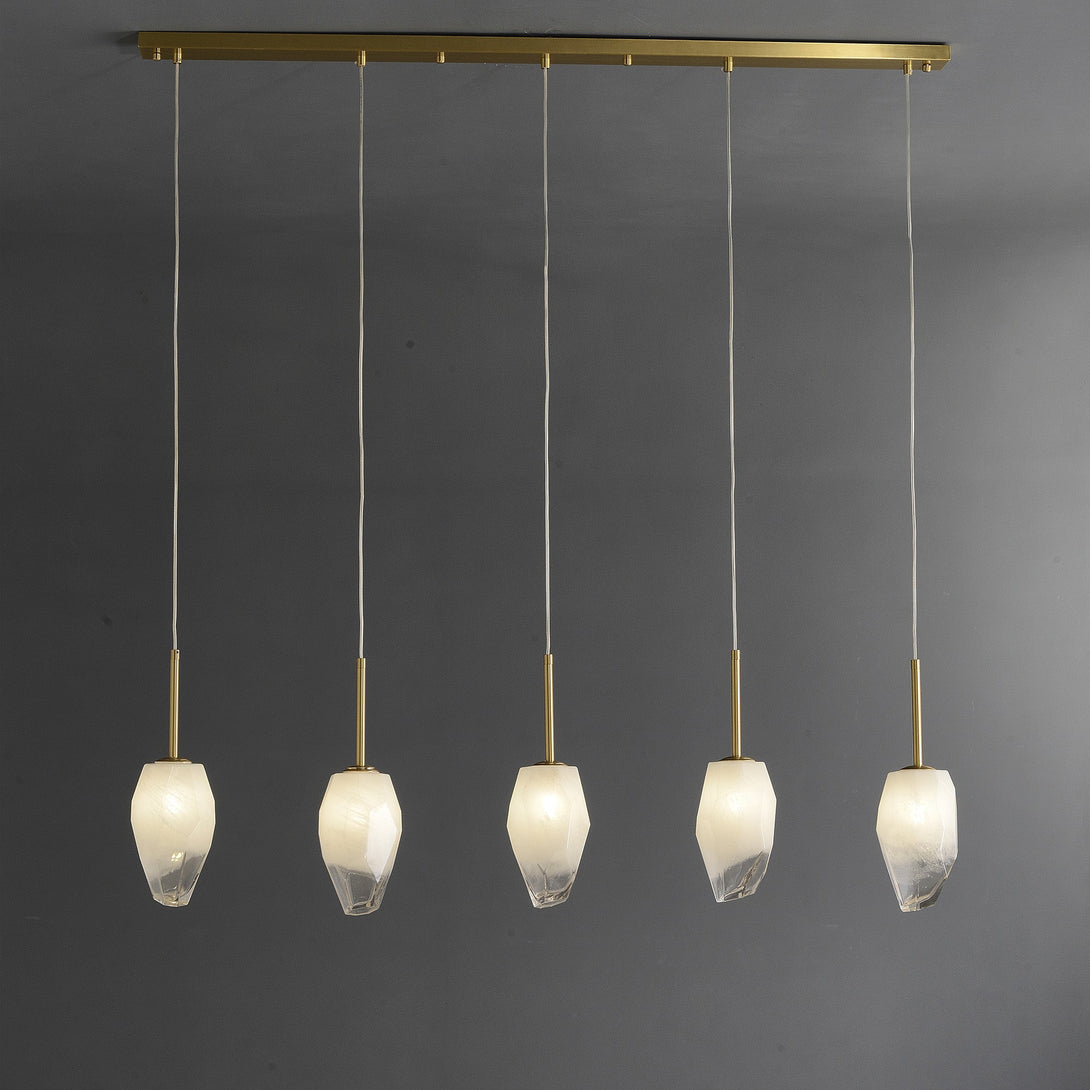 Lily Line glass chandelier 5 Lights