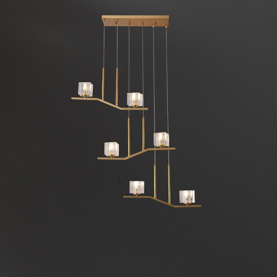 Irregular Cube Crystal Chandelier