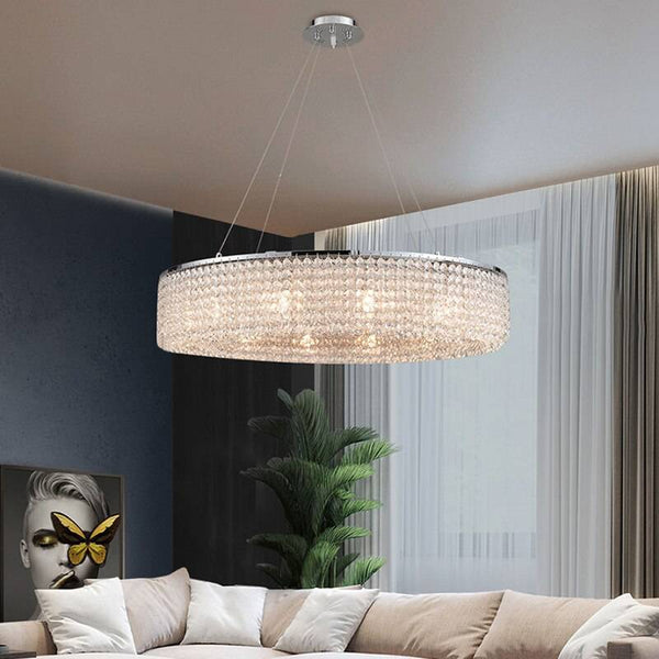 Allier Crystal Tassel Round Chandelier