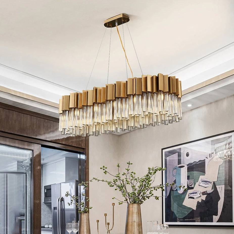 Milanoa Brushed Gold Chandelier for Dining Room