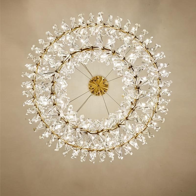 Modern Stylish Double Ring Crystal Chandelier