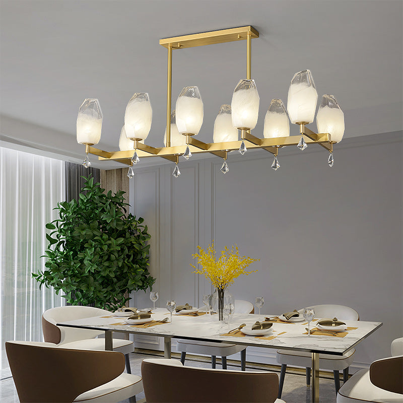 Liya pendant glass chandelier 10 Lights