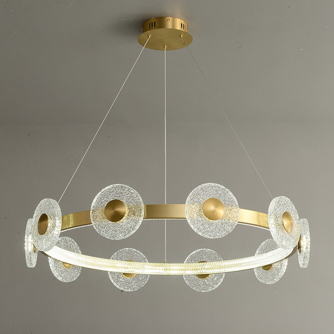 Modern Creative simple disc brass chandelier