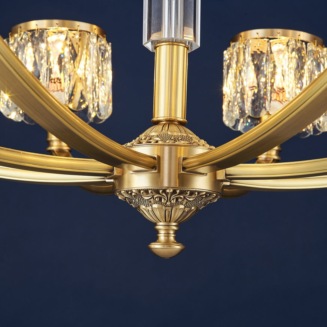 Light luxury all copper chandelier