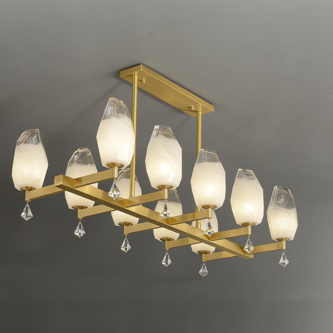 Liya pendant glass chandelier 10 Lights